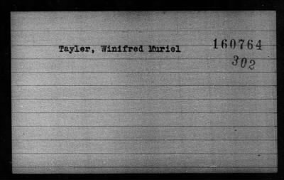 Tayler > Tayler, Winifred Muriel