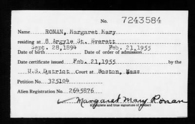 Thumbnail for 1955 > RONAN, Margaret Mary