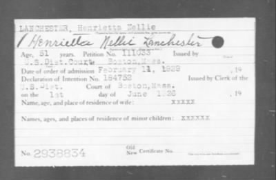 1929 > LANCHESTER, Henrietta Nellie