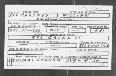 Thumbnail for WILLIAM > Mc CARTNEY, WILLIAM