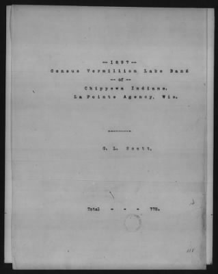 Thumbnail for Bad River, Fond du Lac, Grand Portage, Lac Courte Oreilles, Lac du Flambeau, Red Cliff, Vermillion Lake Chippewa > 1895 - 1897