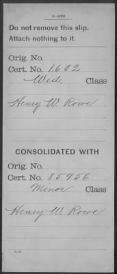 Thumbnail for Company [Blank] > Rowe, Henry W (WC1602)