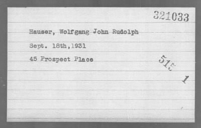 Thumbnail for Hauser > Hauser, Wolfgang John Rudolph