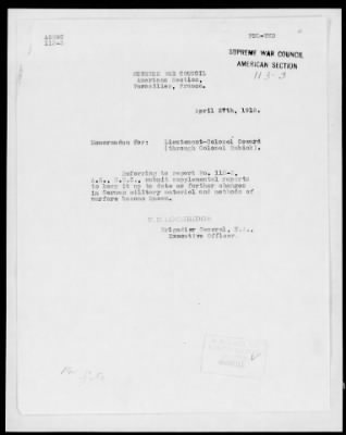 American Section > Correspondence and reports relating to the Allied Munitions Program