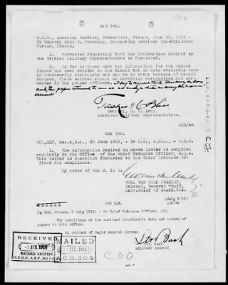 American Section > Correspondence and reports relating to the Allied Munitions Program