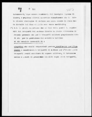 American Section > Correspondence and notes on the coal supply in Italy