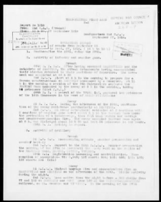 American Section > Daily operations reports of the II Colonial Corps, French Army