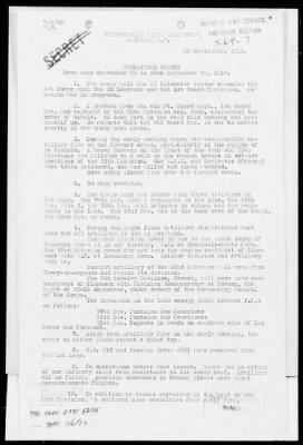 American Section > Daily operations reports of the I Corps