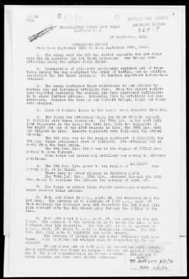 American Section > Daily operations reports of the I Corps