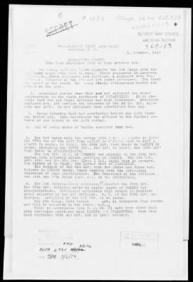 American Section > Daily operations reports of the I Corps