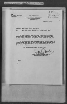 Thumbnail for 251-300 > 261 - Capt. Hitchcock IO-NOL to MID. Re: Letter from Marcus Garvey, President of Universal Negro Improvement, Assn., NY