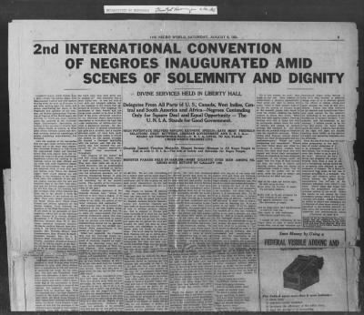 Thumbnail for 251-300 > 261 - Capt. Hitchcock IO-NOL to MID. Re: Letter from Marcus Garvey, President of Universal Negro Improvement, Assn., NY