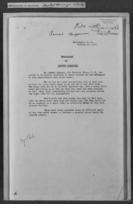 Thumbnail for 251-300 > 263 - C. Henry, Washington D.C. to Capt. Henry G. Pratt. Re: Unfed colored soldiers of Motor Transport Service.