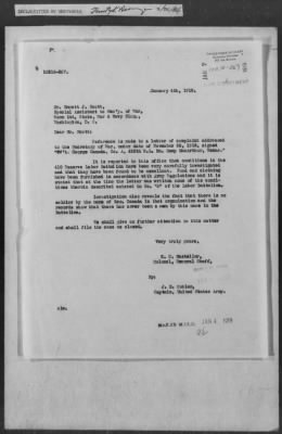 251-300 > 267 - E. J. Scott to MIB. Re: Letter from Pvt. George Canada, Co. A, 410 R.L.Bn, Camp McArthur, Waco, TX.