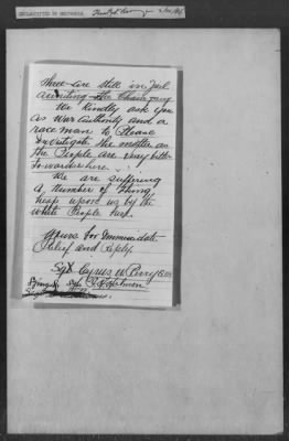 251-300 > 272 - Memo from Emmett J. Scott to Genl. E.L. Munson, Chief, Morale Branch. Re: Report made by colored Sgts. Cyrus W. Perry and I.H. Holmon.