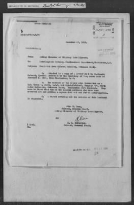 251-300 > 272 - Memo from Emmett J. Scott to Genl. E.L. Munson, Chief, Morale Branch. Re: Report made by colored Sgts. Cyrus W. Perry and I.H. Holmon.