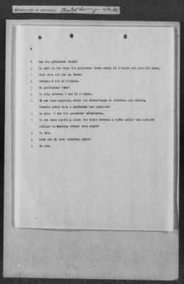 251-300 > 272 - Memo from Emmett J. Scott to Genl. E.L. Munson, Chief, Morale Branch. Re: Report made by colored Sgts. Cyrus W. Perry and I.H. Holmon.