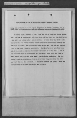 251-300 > 272 - Memo from Emmett J. Scott to Genl. E.L. Munson, Chief, Morale Branch. Re: Report made by colored Sgts. Cyrus W. Perry and I.H. Holmon.