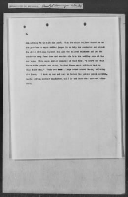 251-300 > 272 - Memo from Emmett J. Scott to Genl. E.L. Munson, Chief, Morale Branch. Re: Report made by colored Sgts. Cyrus W. Perry and I.H. Holmon.