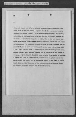 251-300 > 272 - Memo from Emmett J. Scott to Genl. E.L. Munson, Chief, Morale Branch. Re: Report made by colored Sgts. Cyrus W. Perry and I.H. Holmon.