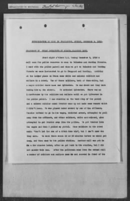 251-300 > 272 - Memo from Emmett J. Scott to Genl. E.L. Munson, Chief, Morale Branch. Re: Report made by colored Sgts. Cyrus W. Perry and I.H. Holmon.