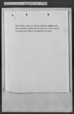 251-300 > 272 - Memo from Emmett J. Scott to Genl. E.L. Munson, Chief, Morale Branch. Re: Report made by colored Sgts. Cyrus W. Perry and I.H. Holmon.