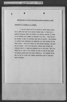 251-300 > 272 - Memo from Emmett J. Scott to Genl. E.L. Munson, Chief, Morale Branch. Re: Report made by colored Sgts. Cyrus W. Perry and I.H. Holmon.