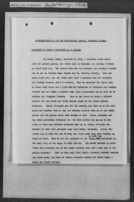 251-300 > 272 - Memo from Emmett J. Scott to Genl. E.L. Munson, Chief, Morale Branch. Re: Report made by colored Sgts. Cyrus W. Perry and I.H. Holmon.