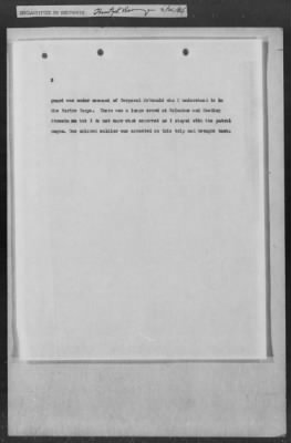 Thumbnail for 251-300 > 272 - Memo from Emmett J. Scott to Genl. E.L. Munson, Chief, Morale Branch. Re: Report made by colored Sgts. Cyrus W. Perry and I.H. Holmon.