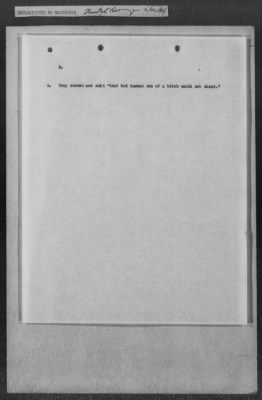 251-300 > 272 - Memo from Emmett J. Scott to Genl. E.L. Munson, Chief, Morale Branch. Re: Report made by colored Sgts. Cyrus W. Perry and I.H. Holmon.