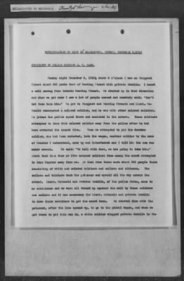 Thumbnail for 251-300 > 272 - Memo from Emmett J. Scott to Genl. E.L. Munson, Chief, Morale Branch. Re: Report made by colored Sgts. Cyrus W. Perry and I.H. Holmon.