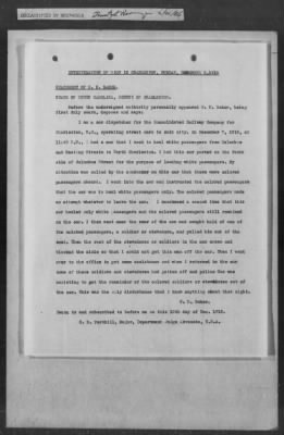 251-300 > 272 - Memo from Emmett J. Scott to Genl. E.L. Munson, Chief, Morale Branch. Re: Report made by colored Sgts. Cyrus W. Perry and I.H. Holmon.