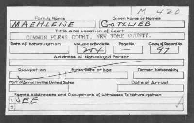 Thumbnail for GOTTLIEB > MAEHLEISE, GOTTLIEB