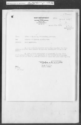 Thumbnail for 351-400 > 364 - IO-NYC to MID. Re: Maj. H.A. Strauss forwards copy of report gathered by one of Military Intelligence Allies regarding the "Negro Agitation".