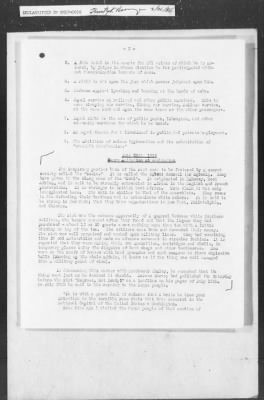 Thumbnail for 351-400 > 364 - IO-NYC to MID. Re: Maj. H.A. Strauss forwards copy of report gathered by one of Military Intelligence Allies regarding the "Negro Agitation".