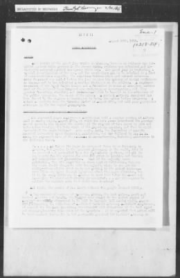 Thumbnail for 351-400 > 364 - IO-NYC to MID. Re: Maj. H.A. Strauss forwards copy of report gathered by one of Military Intelligence Allies regarding the "Negro Agitation".