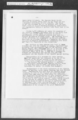 Thumbnail for 351-400 > 364 - IO-NYC to MID. Re: Maj. H.A. Strauss forwards copy of report gathered by one of Military Intelligence Allies regarding the "Negro Agitation".