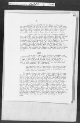 Thumbnail for 351-400 > 364 - IO-NYC to MID. Re: Maj. H.A. Strauss forwards copy of report gathered by one of Military Intelligence Allies regarding the "Negro Agitation".