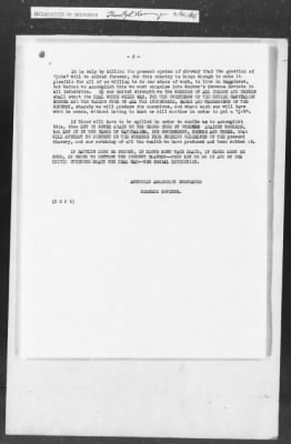 Thumbnail for 351-400 > 364 - IO-NYC to MID. Re: Maj. H.A. Strauss forwards copy of report gathered by one of Military Intelligence Allies regarding the "Negro Agitation".