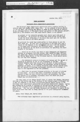 Thumbnail for 351-400 > 364 - IO-NYC to MID. Re: Maj. H.A. Strauss forwards copy of report gathered by one of Military Intelligence Allies regarding the "Negro Agitation".