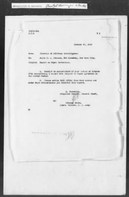 Thumbnail for 351-400 > 364 - IO-NYC to MID. Re: Maj. H.A. Strauss forwards copy of report gathered by one of Military Intelligence Allies regarding the "Negro Agitation".