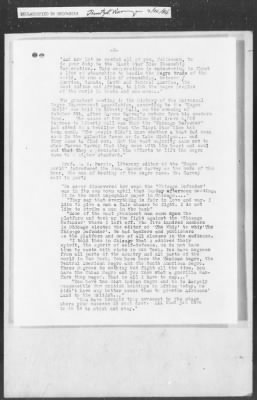 Thumbnail for 351-400 > 364 - IO-NYC to MID. Re: Maj. H.A. Strauss forwards copy of report gathered by one of Military Intelligence Allies regarding the "Negro Agitation".