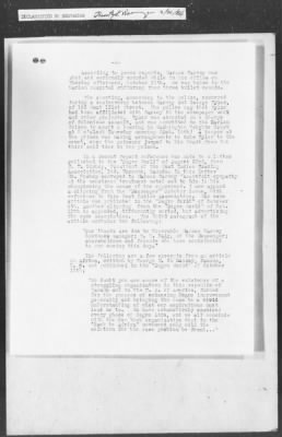 Thumbnail for 351-400 > 364 - IO-NYC to MID. Re: Maj. H.A. Strauss forwards copy of report gathered by one of Military Intelligence Allies regarding the "Negro Agitation".