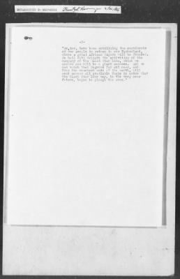 Thumbnail for 351-400 > 364 - IO-NYC to MID. Re: Maj. H.A. Strauss forwards copy of report gathered by one of Military Intelligence Allies regarding the "Negro Agitation".