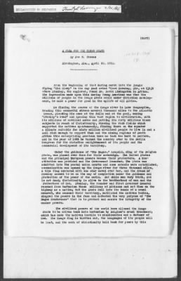 Thumbnail for 351-400 > 364 - IO-NYC to MID. Re: Maj. H.A. Strauss forwards copy of report gathered by one of Military Intelligence Allies regarding the "Negro Agitation".