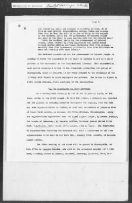 Thumbnail for 351-400 > 364 - IO-NYC to MID. Re: Maj. H.A. Strauss forwards copy of report gathered by one of Military Intelligence Allies regarding the "Negro Agitation".