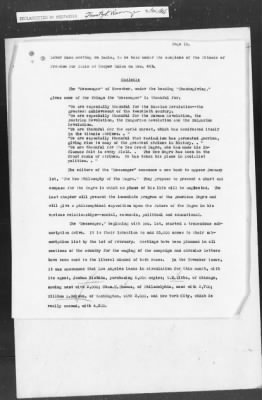 Thumbnail for 351-400 > 364 - IO-NYC to MID. Re: Maj. H.A. Strauss forwards copy of report gathered by one of Military Intelligence Allies regarding the "Negro Agitation".