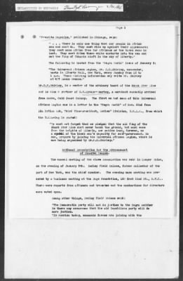 Thumbnail for 351-400 > 364 - IO-NYC to MID. Re: Maj. H.A. Strauss forwards copy of report gathered by one of Military Intelligence Allies regarding the "Negro Agitation".