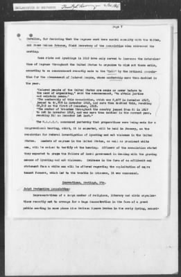 Thumbnail for 351-400 > 364 - IO-NYC to MID. Re: Maj. H.A. Strauss forwards copy of report gathered by one of Military Intelligence Allies regarding the "Negro Agitation".