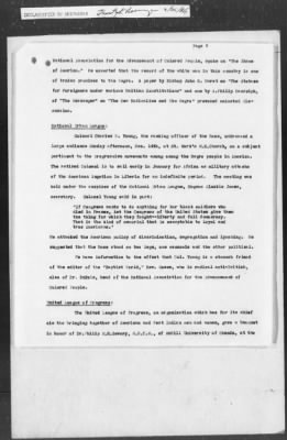 Thumbnail for 351-400 > 364 - IO-NYC to MID. Re: Maj. H.A. Strauss forwards copy of report gathered by one of Military Intelligence Allies regarding the "Negro Agitation".